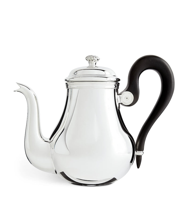 Christofle silver-plated 3-piece tea set with wooden handles - British product