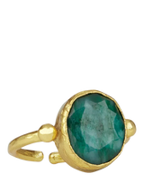 John Lewis Ottoman Hands Siena Emerald Cocktail Ring in Gold- Buy online at McGrocer