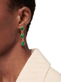 Ottoman Hands Ela Emerald drop earrings - British product