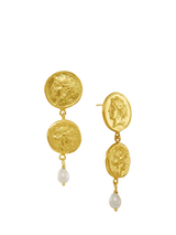 John Lewis Ottoman Hands Odella Pearl Drop Stud Earrings, Gold- Buy online at McGrocer