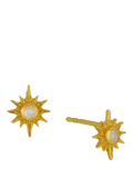 Ottoman Hands moonstone star stud earrings, imported from the UK