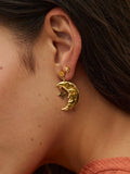 Ottoman Hands moonstone star stud earrings, imported from the UK