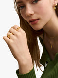 Ottoman Hands evil eye heart earrings in 18ct gold plated sterling silver - British product