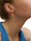 Ottoman Hands gold moon star drop earrings 28mm (British brand)