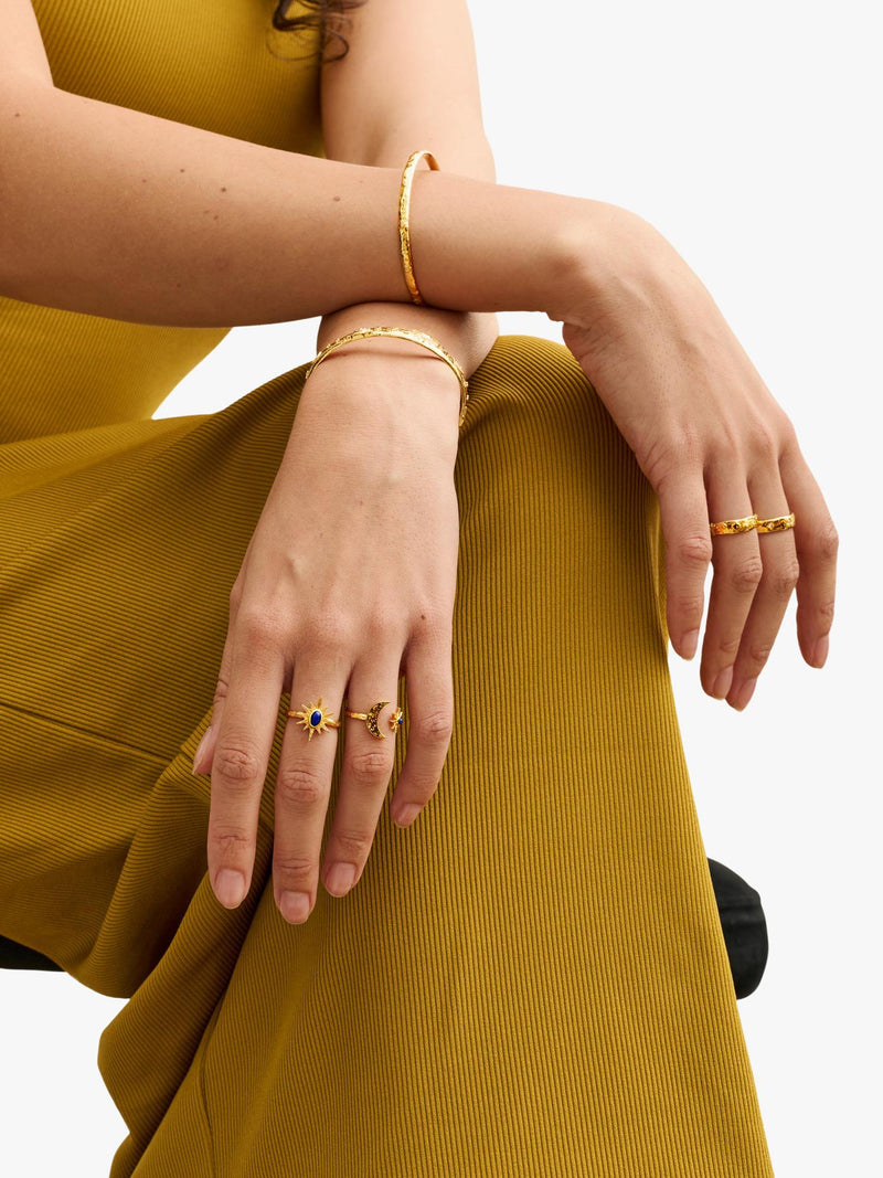 Ottoman Hands crystal star cuff gold, imported from the UK