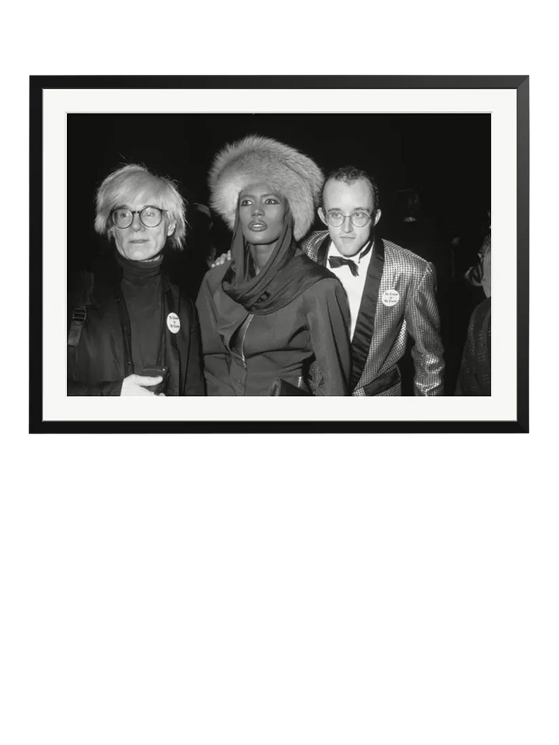 Sonic Editions framed print Andy Warhol Grace Jones Keith Haring 51x41cm, imported from the UK