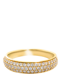 LARNAUTI lab grown diamond pave ring 0.50ct vermeil gold - British product