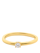 John Lewis LARNAUTI Annecy 18ct Vermeil Lab Grown Diamond Round Solitaire Ring (0.10ct)- Buy online at McGrocer