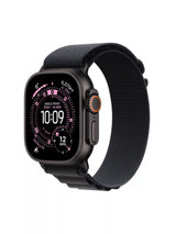 John Lewis Apple Watch Ultra 3 GPS + Cellular 49mm Titanium Case with Alpine Loop Smartwatch, Black Titanium/Black- Buy online at McGrocer
