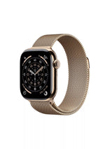 John Lewis Apple Watch Series 11 GPS + Cellular 42mm Titanium Case Milanese Loop Smartwatch- Buy online at McGrocer
