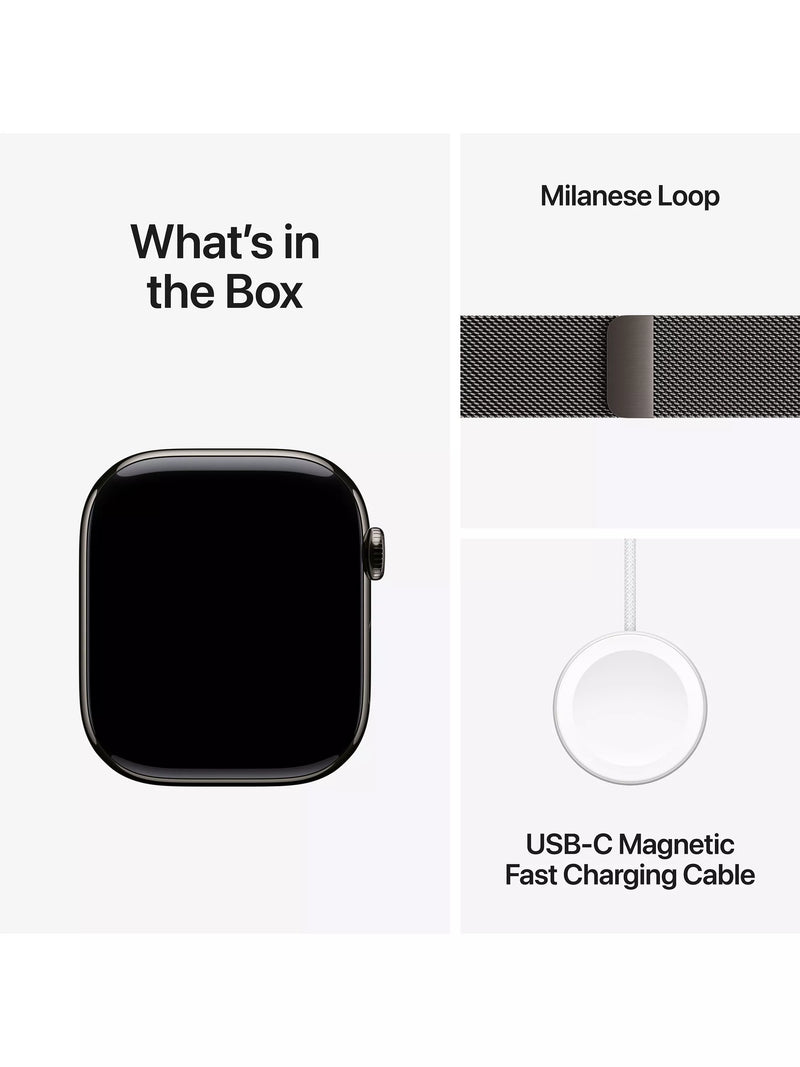Apple smartwatch titanium case Milanese Loop 46mm, imported from the UK