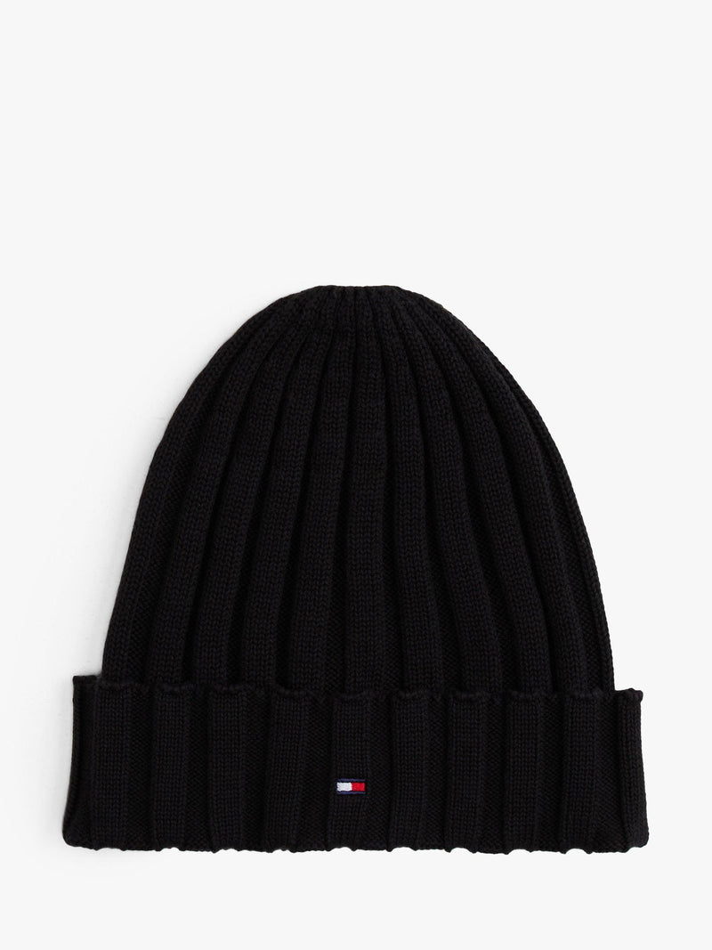 Tommy Hilfiger kids cotton beanie hat and gloves set, black, imported from the UK