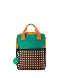 Small Stuff colour block backpack for kids emerald green (British brand)