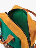 Small Stuff colour block backpack for kids emerald green (British brand)