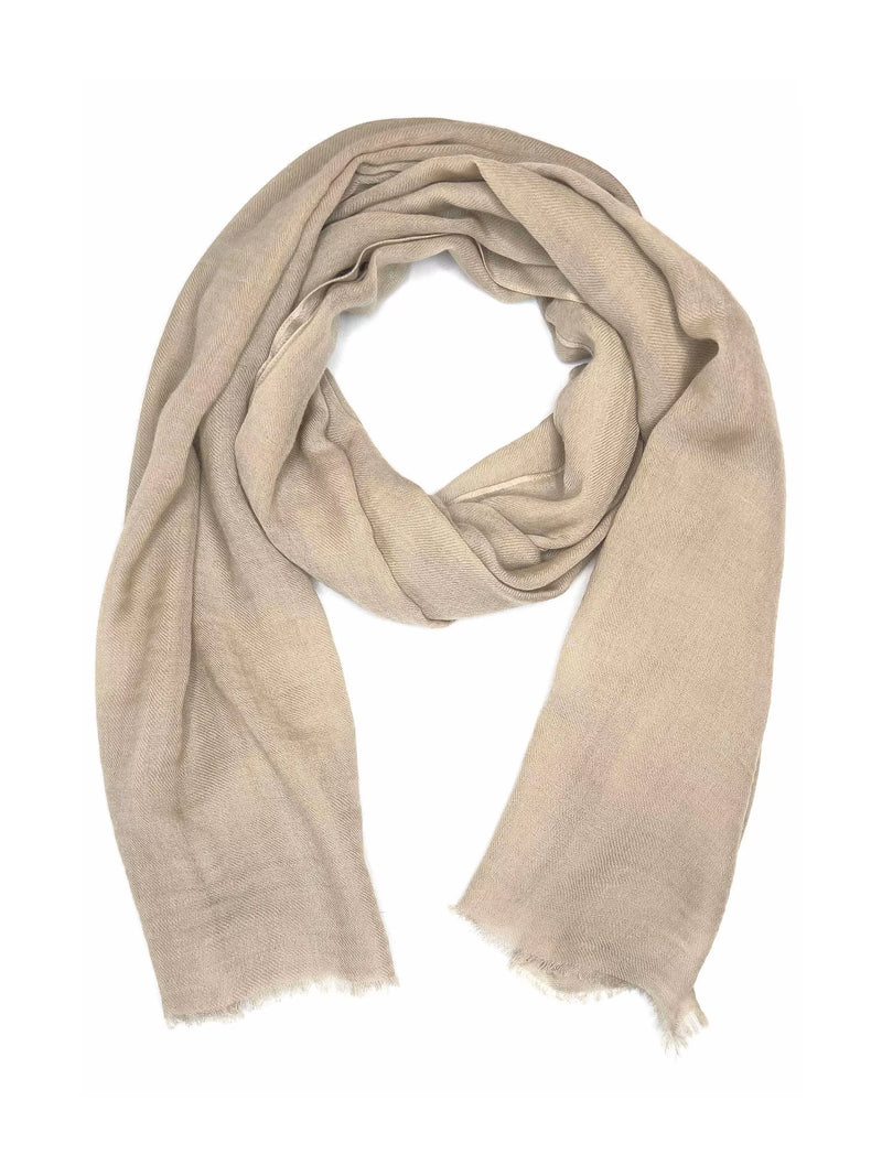 Alie Street Aurielle silk wool scarf Desert Sand 180x70cm - British product