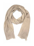 Alie Street Aurielle silk wool scarf Desert Sand 180x70cm - British product