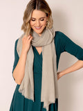 Alie Street Aurielle silk wool scarf Desert Sand 180x70cm - British product