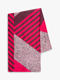 chesca animal print striped scarf midweight (British brand)