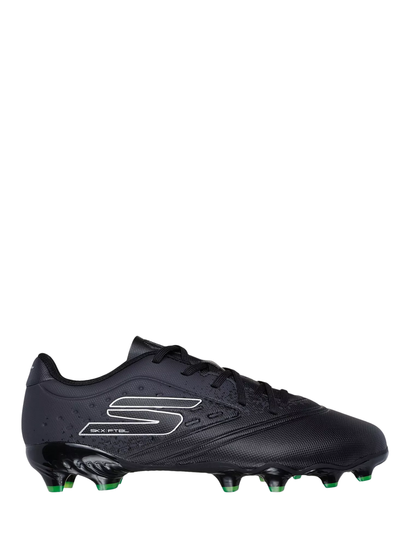 Skechers Razor 1.5 football boots for kids in black/silver (British brand)