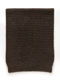 KAFFE ribbed scarf seal brown melange - British product