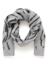 John Lewis KAFFE Iduna Stripe Scarf Grey/Black- Buy online at McGrocer