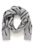 KAFFE stripe scarf grey black 33x180cm, UK version
