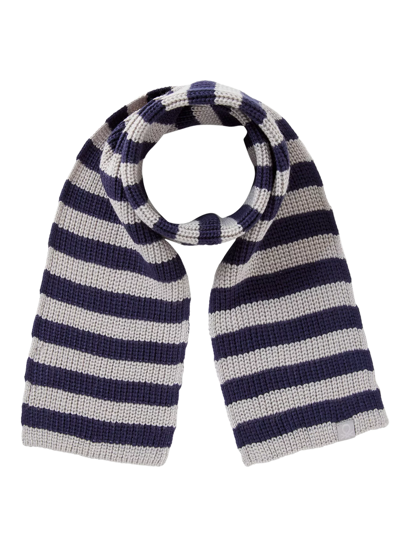 Benetton kids two-tone striped knit scarf (British brand)