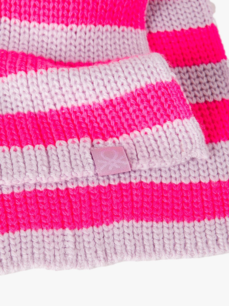 Benetton kids two-tone striped knit scarf (British brand)