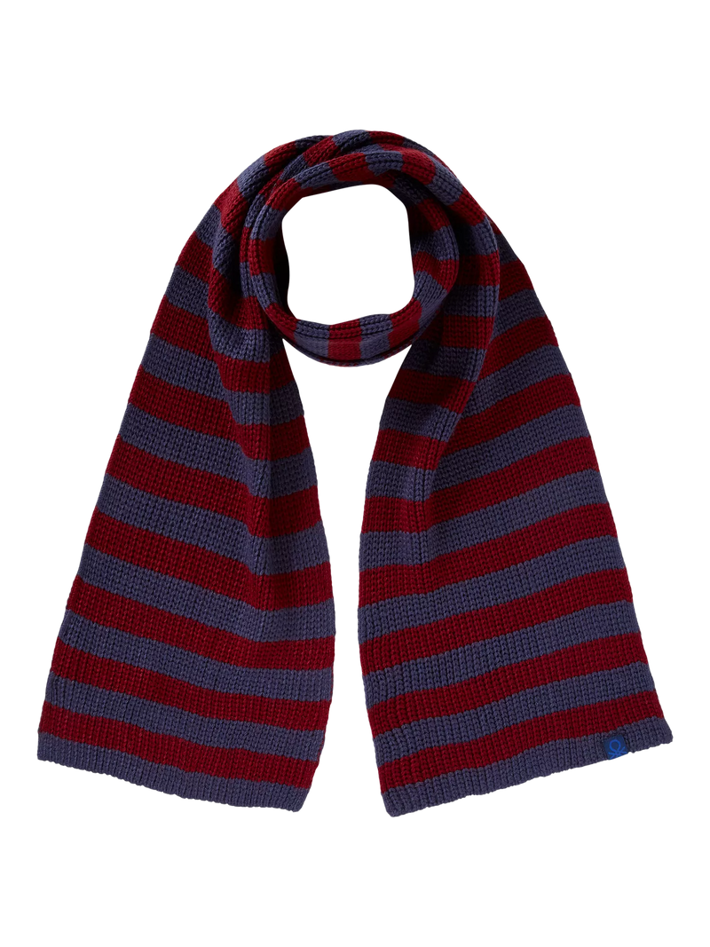 Benetton kids two-tone striped knit scarf (British brand)
