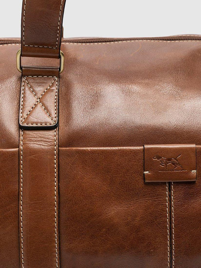Rodd & Gunn Princeton weekender bag cognac 37L, imported from the UK