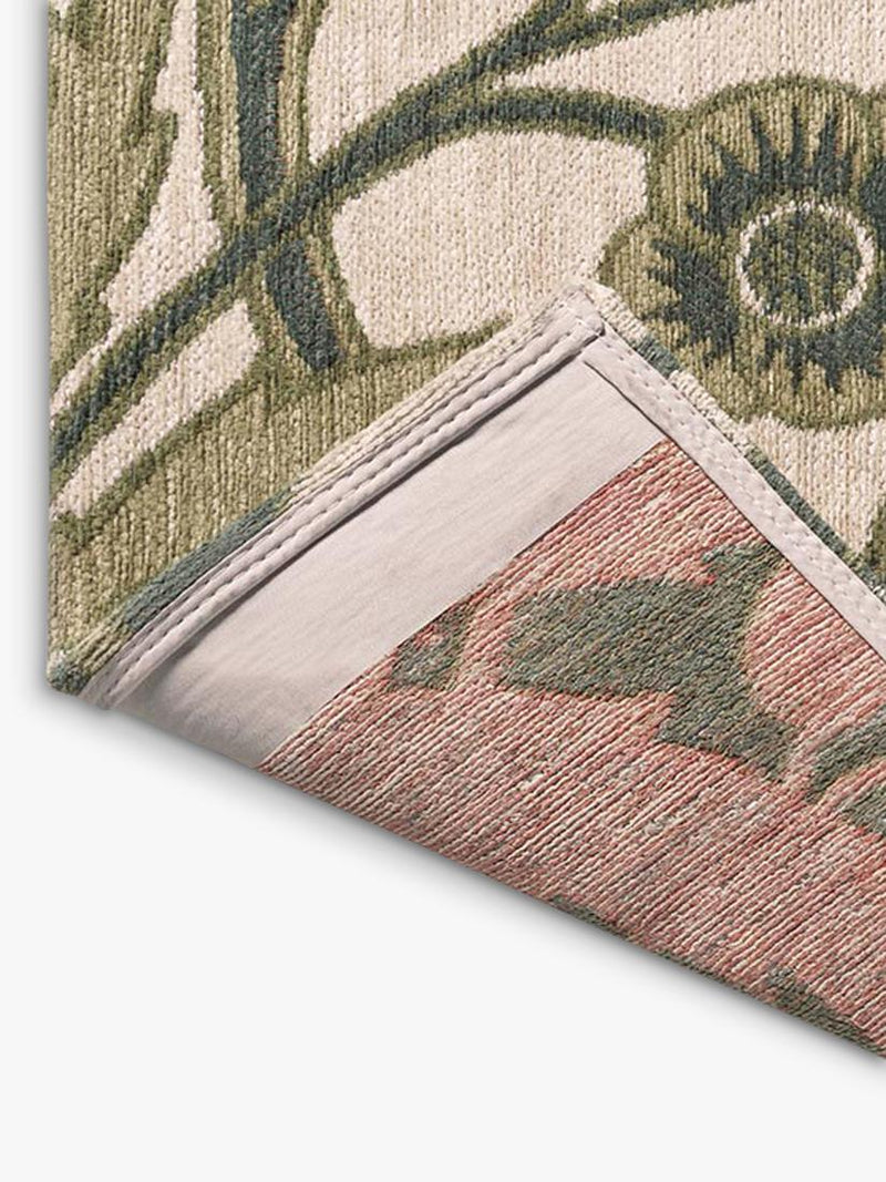 Morris & Co. Hyacinth Floral Rug Natural, imported from the UK