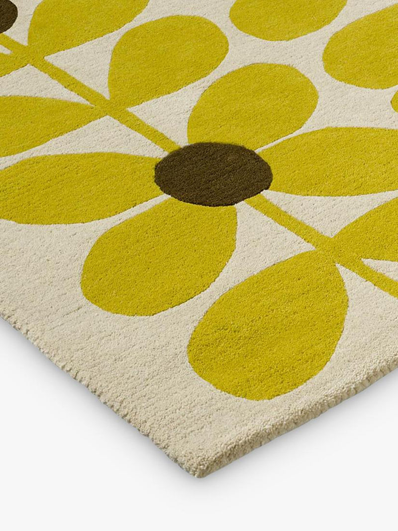 Orla Kiely yellow wool rug 180x120 cm, UK version