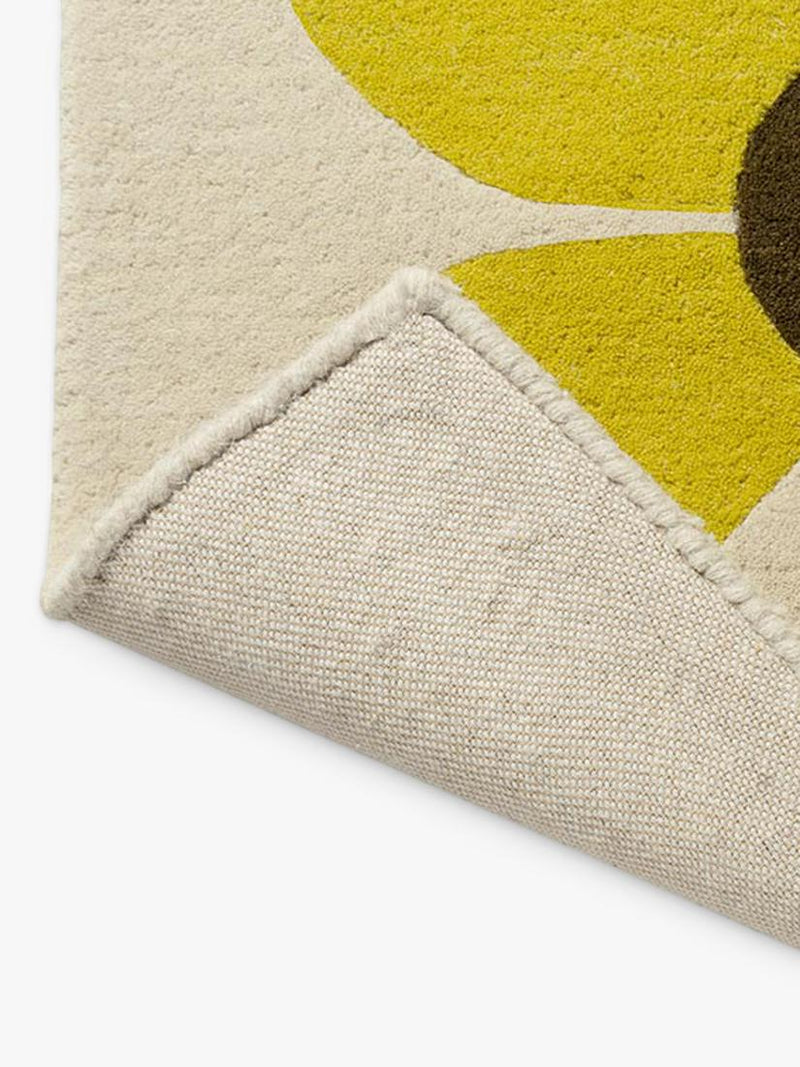 Orla Kiely yellow wool rug 180x120 cm, UK version