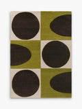 Orla Kiely geometric spot wool rug 180x120cm, imported from the UK