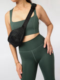Girlfriend Collective belt bag black, imported from the UK