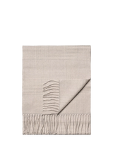John Lewis Eton Merino Wool Check Scarf Light Grey- Buy online at McGrocer