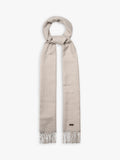 Eton merino wool check scarf light grey - British product