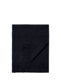 Eton merino wool scarf in navy blue, imported from the UK