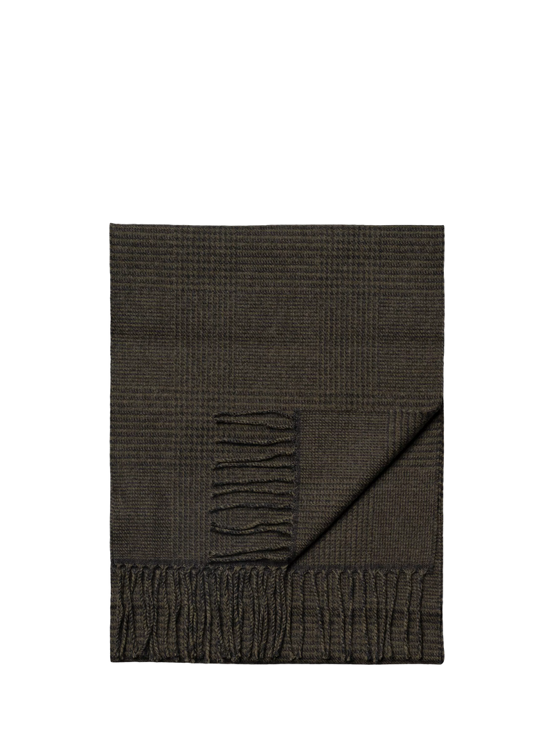 Eton merino wool scarf Prince of Wales check 30x200cm - British product