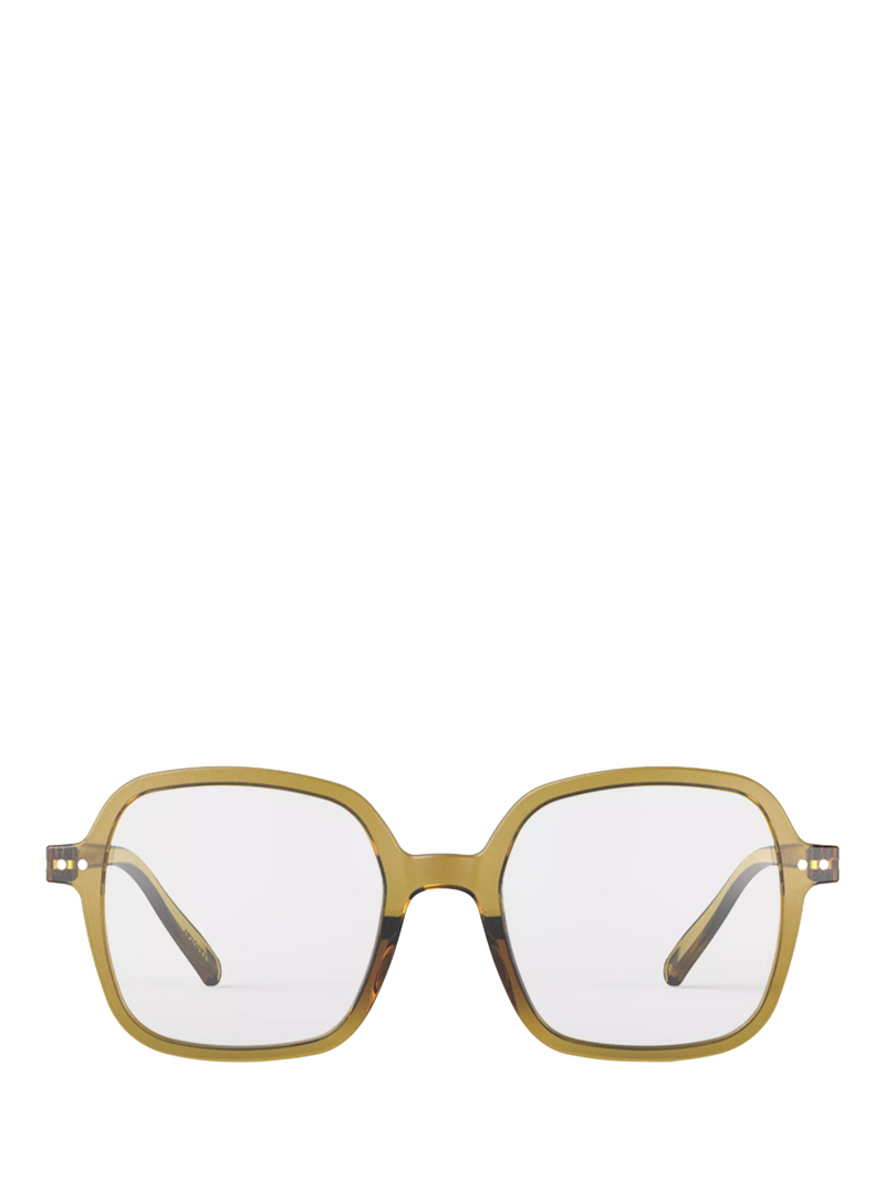 IZIPIZI golden green oversized reading glasses, UK version
