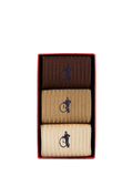 London Sock Company socks pack of 3 brown (British brand)