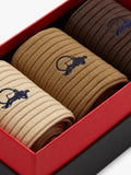 London Sock Company socks pack of 3 brown (British brand)