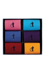 John Lewis London Sock Company Simply Sartorial Colourful Sock Collection Gift Box, Pack of 6, Mixed- Buy online at McGrocer