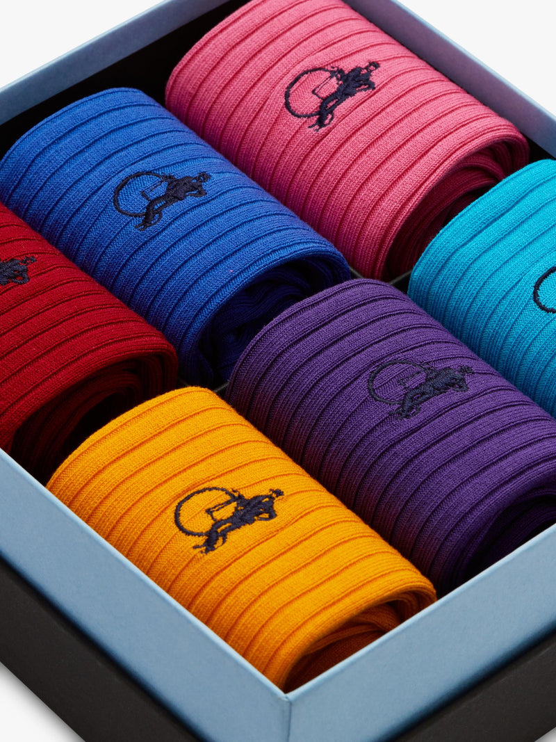 London Sock Company Simply Sartorial socks gift box of 6 pairs (British brand)