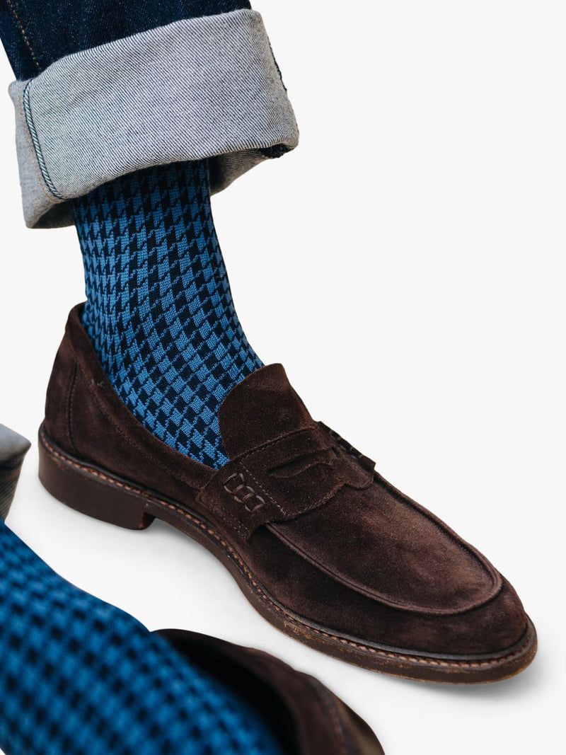 London Sock Company Dash of Class socks navy pack of 6, imported from the UK