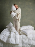 Bedfolk down square pillow medium firmness (British brand)