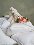 Bedfolk down square pillow medium firmness (British brand)