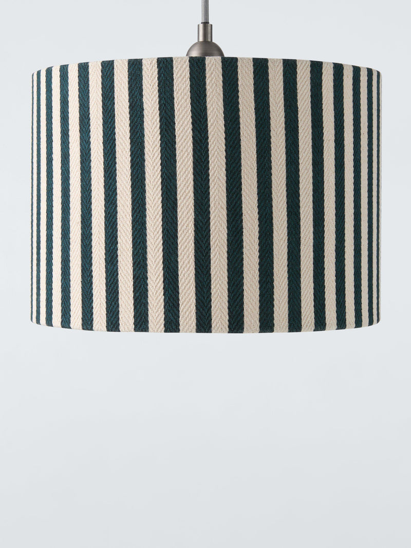 John Lewis Herringbone Stripe drum lampshade 25cm (British brand)