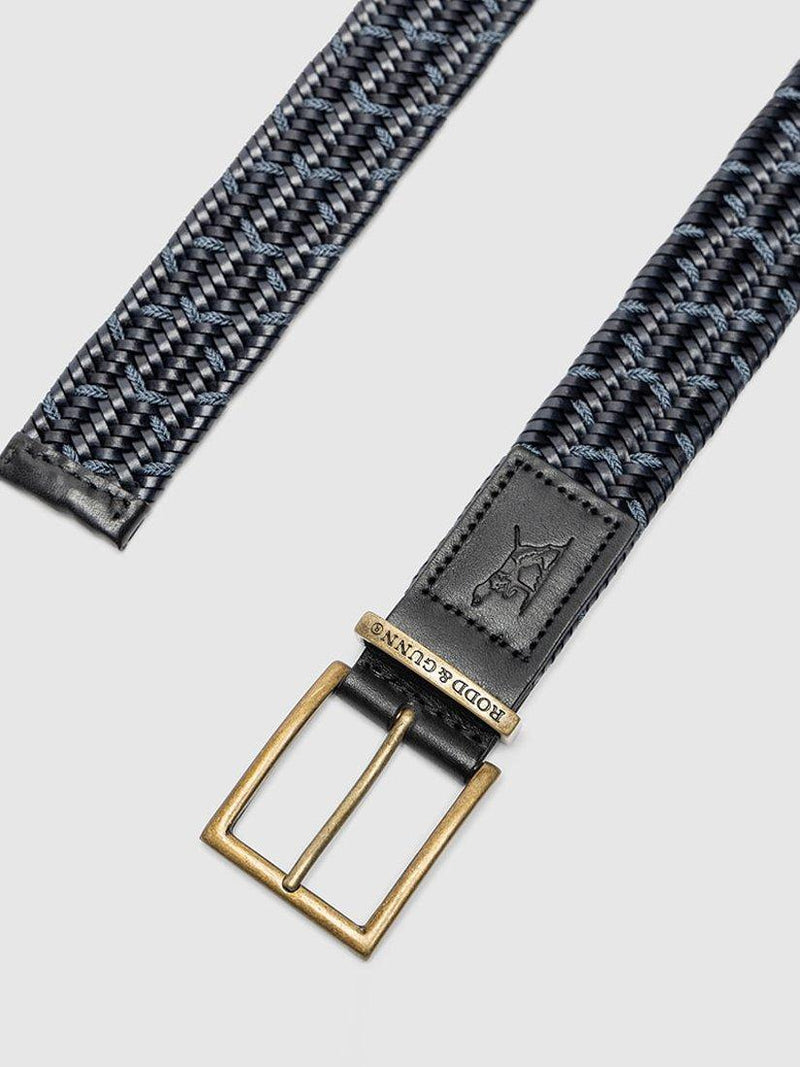 Rodd & Gunn Stratford Woven Belt leather and fabric, UK version