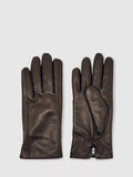Reiss chocolate pure leather gloves, UK version